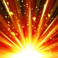 Colourful Abstract Explosion Background Template with Sparks