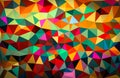 Colourful abstract geometric background with triangular polygons. Royalty Free Stock Photo