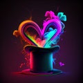 Colourful Abstract Magical Valentines Day Design Royalty Free Stock Photo
