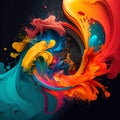 Colourful abstract paint splash