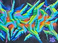 Colourful Graffiti, Bondi Beach Graffiti Wall, Sydney, Australia