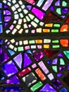 Colourful Abstract Stained Glass Panel, National Library of Australia