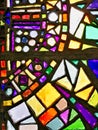 Colourful Abstract Stained Glass Panel, National Library of Australia