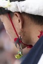 Colourful accessaries used by Naga Tribal people seen at Hornbill festival,Nagaland,India