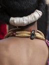 Colourful accessaries used by Naga Tribal people seen at Hornbill festival,Nagaland,India