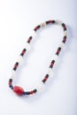 A colourful agate necklace bracelet