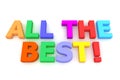 Colourful All The Best! Royalty Free Stock Photo