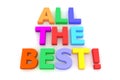 Colourful All The Best! Royalty Free Stock Photo
