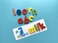 Colourful alphabet to learn ABC using flashcards.