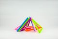 Colourful assembly plastic stick