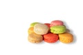 Colourful assortment of delicious macaroons