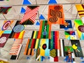 Colourful Australian Aboriginal Motif Banners, Sydney Airport