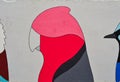 Colourful Galah Bird Graffiti Art, Bondi Beach, Australia