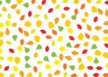 Colourful Autumn Leaves Pattern on White Background Royalty Free Stock Photo