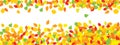 Colourful Autumn Leaves Pattern on White Background Royalty Free Stock Photo