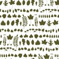 Colourful Autumn Leaves Pattern on White Background Royalty Free Stock Photo