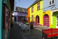 A colourful back street scene in the village of Kinsale Ireland