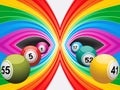 Colourful background with bingo lottery balls Royalty Free Stock Photo