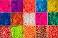 Colourful background of multicolored elastic bands