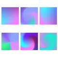 Abstract vector multicolored blurred background set.