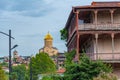 Colourful balconies of historical houses in Tbilisi, Georgia Royalty Free Stock Photo