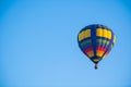 Colourful of balloon on blue sky with copy space