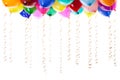 Colourful balloons filled with helium isolated Royalty Free Stock Photo