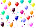 Colourful balloons with glare Royalty Free Stock Photo
