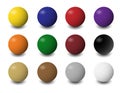 Colourful balls set, realistic vector illustration