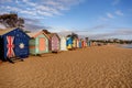 Colourful bathing boxes at Brighton beach in Melbourne, Australia