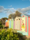 Colourful bathing boxes in Mornington on the Mornington Peninsula