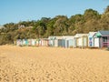 Colourful bathing boxes in Mornington on the Mornington Peninsula