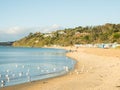 Colourful bathing boxes in Mornington on the Mornington Peninsula Royalty Free Stock Photo