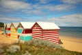 Beach boxes at Brighton beach close to Melbourne in Australia Royalty Free Stock Photo