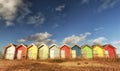 Colourful beach huts Royalty Free Stock Photo