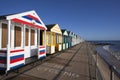 Colourful Beach Huts at Southwold, Suffolk, Englan