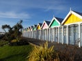 Colourful Beach Huts on Weymouth Beach Royalty Free Stock Photo