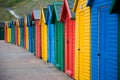 Colourful beachhuts in Whitby Royalty Free Stock Photo
