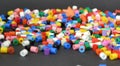 Colourful beads close up