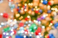 Colourful & Beautiful Blurry circle bokeh, out of focus background in the Christmas concept and theme