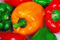 Colourful bell peppers. Royalty Free Stock Photo