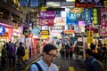 Colourful billboards in Mongkok, Hong Kong Royalty Free Stock Photo