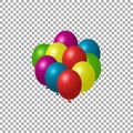 Colourful birthday or party balloons. Vector illustration Royalty Free Stock Photo