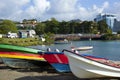 Colourful boats in Castries, St Lucia, Caribbean