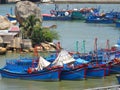 Colourful Boats in Harbour Royalty Free Stock Photo