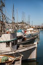 Colourful boats in a harbour in San Francisco