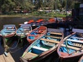 Colourful boats at Kodaikanal Hill Resort Royalty Free Stock Photo