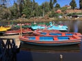 Colourful boats at Kodaikanal Hill Resort Royalty Free Stock Photo