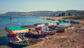 Colourful boats in the series