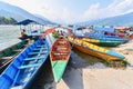 Colourful Boats for Tourists on Phewa Lake in Pokhara